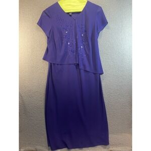 Positive Attitude Womens Formal Deep, Eggplant Purple, Size XXL